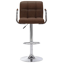 vidaXL Chaise de bar Marron Tissu