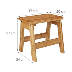 Helloshop26 Tabouret repose-pieds table console bois bambou 13_0002815 