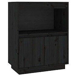 vidaXL Buffet Noir 60x34x75 cm Bois massif de pin