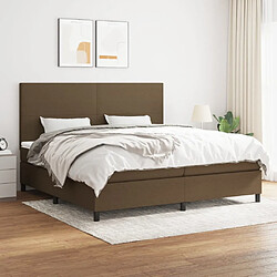 vidaXL Sommier à lattes de lit avec matelas Marron foncé 200x200 cm