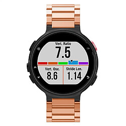 Wewoo Bracelet pour montre connectée Smartwatch avec trois bandes de en acier Garmin Forerunner 220/230/235/630/620/735 or rose