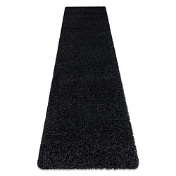 RUGSX Tapis, le tapis de couloir SOFFI shaggy 5cm noir - pour la cuisine, l'antichambre, le couloir 80x200 cm