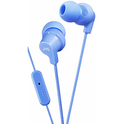 JVC Ecouteurs intra-auriculaires avec télécommande 1 bouton et micro - compatible IOS et Android - aimant néodyme de 9 mm - Bleu