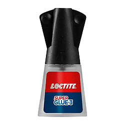 Loctite Colle glue liquide flacon avec pinceau Super Glue 3 permanente 3 gr Colle glue liquide flacon avec pinceau Super Glue 3 permanente 3 gr - Incolore - LOCTITE