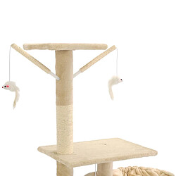 Arbre à chat avec griffoirs,niche pour chat en sisal 230-250 cm Beige -MN65102 pas cher