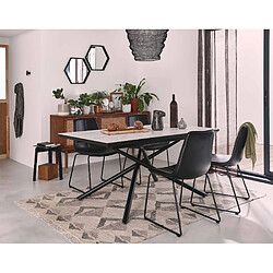 Bestmobilier Cuzco - lot de 4 chaises - en simili cuir