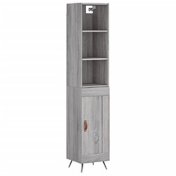 Maison Chic Buffet,Meuble de Rangement,commode pour salon,Cuisine Sonoma gris 34,5x34x180 cm Bois d'ingénierie -MN34712