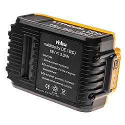 vhbw Batterie compatible avec Dewalt DCD980L2, DCD980M2, DCD985, DCD985B, DCD985L2, DCD985M2, DCD995 outil électrique (3000mAh Li-Ion 18V)