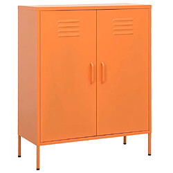 vidaXL Armoire de rangement Orange 80x35x101,5 cm Acier 