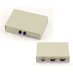 Kalea-Informatique Boitier de partage Série RS232 / Switch RS-232 / 2 ports - Réversible : 2 entrées vers 1 sortie OU 1 entrée vers 2 sorties 