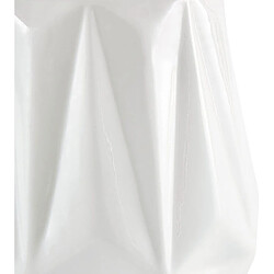 BESTA Rivet Vase en grès angulaire moderne, hauteur 36,5 cm, blanc