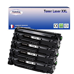 T3Azur 4 Toners compatibles avec HP LaserJet Pro M12a, M12w