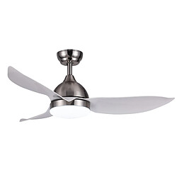 SULION Ventilateur de plafond AC SULION VENTILATEUR DE PLAFOND 98CM AC LED 18W CCT NICKEL/BLANC