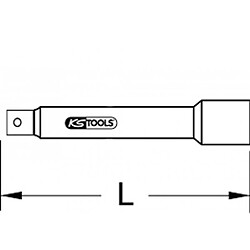 KS TOOLS 117.1451 Rallonge isolée, 1/4'' - L.50 mm