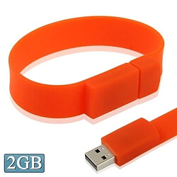 Wewoo Clé USB rouge Disque Flash USB 2.0 Bracelets Silicon 2 Go 