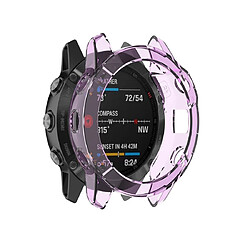 Wewoo Boîtier de montre Pour Garmin Fenix 6 TPU demi-couverture Smart Watch Protevtice Case violet 