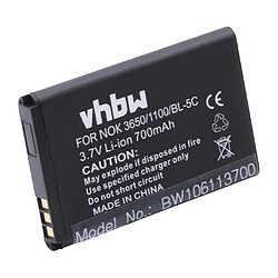 vhbw Li-Ion batterie compatible avec Geemarc CL8200, CL8300, CL8350, CL8400, Olympia Komfort téléphone CARO, Swissvoice MP22 remplace Nokia BL-5C. 