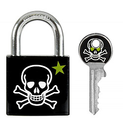 MASTER LOCK - 938763 - Cadenas vestiaire Motif Tête de Mort Noir 30 mm 