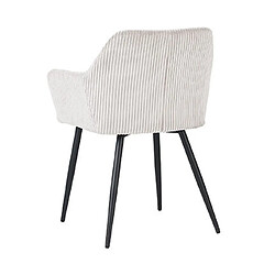 Mes Lot de 2 fauteuils de repas en velours cotelé beige - VELVET pas cher