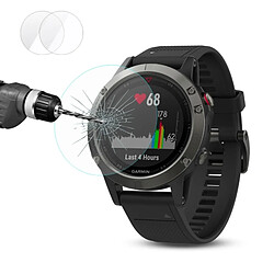 Wewoo Film protecteur écran pour Garmin Fenix 5 Smartwatch 0.2mm 9 H Dureté de Surface 2.15 D Antidéflagrant En Verre Trempé D'écran 2 PCS