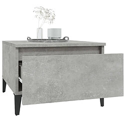 Acheter vidaXL Table d'appoint Gris béton 50x46x35 cm Bois d'ingénierie