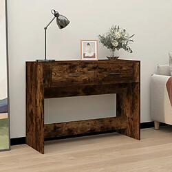 vidaXL Table console Chêne fumé 100x39x75 cm Bois d'ingénierie 