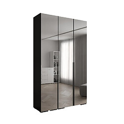 Abiks Meble Inova 1 Armoire avec miroir et portes battantes 236,7/150/47 3 Portes (nero/nero)