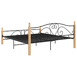 Acheter vidaXL Cadre de lit sans matelas noir métal 180x200 cm