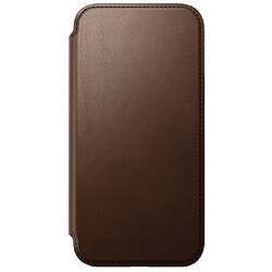 Acheter Nomad Étui Folio pour iPhone 15 Pro Max Magsafe avec Porte-cartes en Cuir Moderne Marron