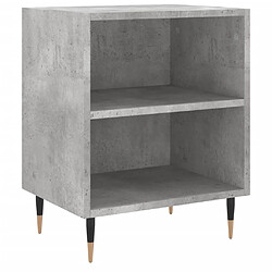 Maison Chic Table de chevet,Table de Nuit,Meuble de Rangement gris béton 40x30x50 cm bois d'ingénierie