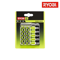 21 accessoires de vissage RYOBI avec racks de rangement RAK21MSD