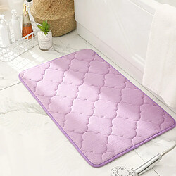 LUUCOZK Tapis de bain antidérapants absorbants à séchage rapide pour salle de bain - ClairViolet-40 x 60CM 