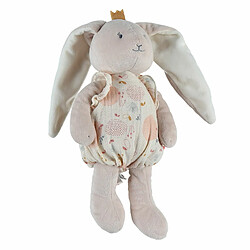 NOUKIES Peluche lapin Pili veloudoux beige 25 cm - Noukie's 