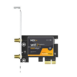 HCX Carte WiFi 7 BE9300Mbps, Tri-Bandes, Bluetooth 5.3, WPA3, Module MT7927