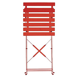 Chaises de Terrasse en Acier Rouge - Lot de 2 - Bolero