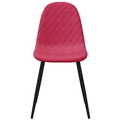 Acheter Maison Chic Lot de 2 Chaises à manger | Chaise de salle à manger cuisine Rouge bordeaux Velours -GKD34254