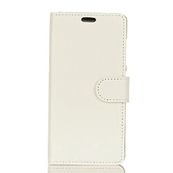 Etui en PU flip litchi blanc pour votre Apple iPhone 9