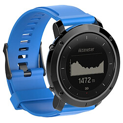 Wewoo Bracelet pour montre connectée Dragonne de remplacement en silicone SUUNTO Traverse bleu 