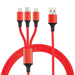 Câble USB 3 EN 1 pour téléphone portable Câble d'alimentation rapide Câble d'alimentation Câble d'alimentation208