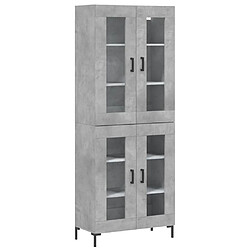 Maison Chic Buffet,Meuble de Rangement,commode pour salon,Cuisine Gris béton 69,5x34x180 cm Bois d'ingénierie -MN23261