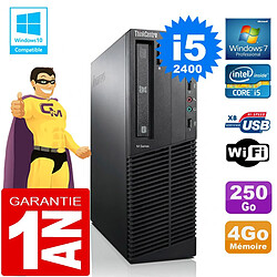 PC Lenovo M92p SFF Core I5-2400 Ram 4Go Disque 250 Go Graveur DVD Wifi W7 - Occasion