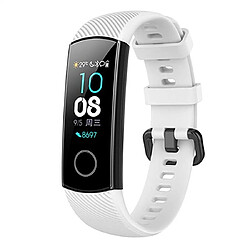 Wewoo Bracelet pour montre connectée de en silicone Smartwatch Huawei Honor Band 4 Blanc 