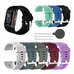 Avis Wewoo Bracelet pour montre connectée Dragonne Sport en silicone POLAR V800 bleu marine