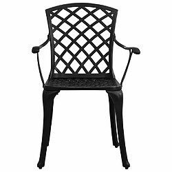 Avis Maison Chic Lot de 4 Chaises de jardin,Fauteuil d'extérieur Aluminium coulé Noir -MN18686