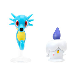 Jazwares Pokémon - Pack 2 figurines Battle Figure First Partner Set Funécire, Hypotrempe 5 cm 