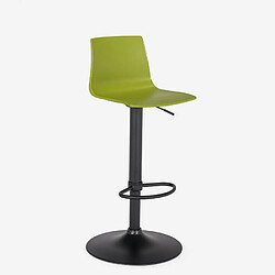 Avis Tabouret bar de cuisine design noir mat réglable en hauteur Grand Soleil Imola Matt, Couleur: Anis vert