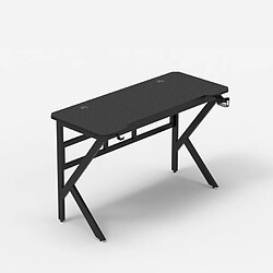 Acheter EGLI Bureau de jeu ergonomique en carbone 120x60cm avec porte-gobelet | Couleur: Noir