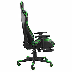 Avis Maison Chic Chaise de jeu, Chaise gaming pivotante avec repose-pied, Fauteuil gamer,Chaise de Bureau Vert PVC -GKD91709