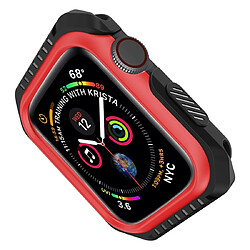 Wewoo Étui de protection bicolore antichoc Smart Watch pour Apple série 338 mm noirrouge pas cher