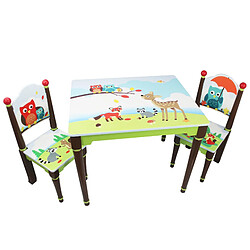 Table avec 2 chaises pour chambre enfant ou bébé mixte Fantasy Fields TD-11740A0